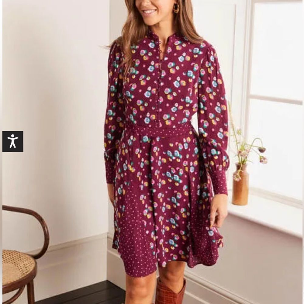Boden Christina Floral Midi Dress 20-22L